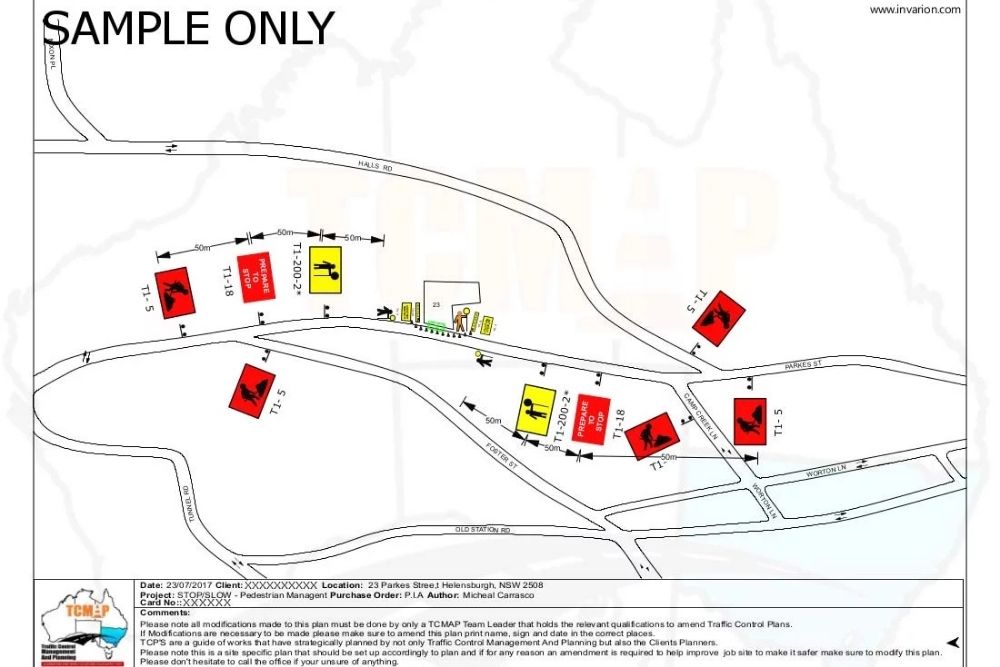 Site-specific Traffic Guidance Scheme (TGS) designed by TC MAP experts for regulatory council approval-